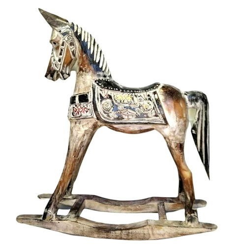 Cavallo dondolo legno - a,