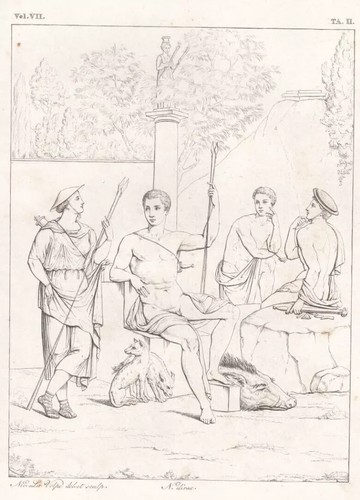 Antica stampa 1831 mitologia - antica,