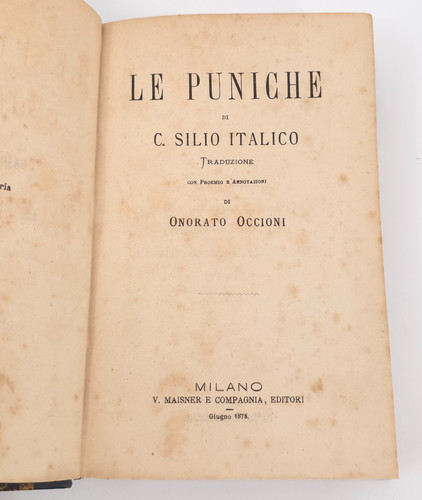 Antico libro puniche - libro, silio