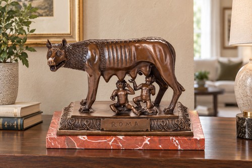 Scultura bronzo romolo e - scultura,