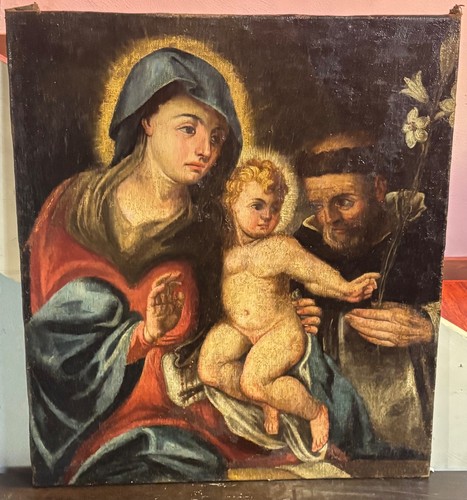 Antico dipinto religioso - , olio
