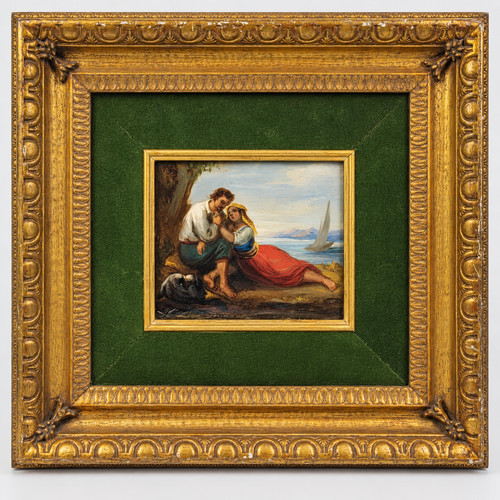 Antico dipinto olio tela - antico,