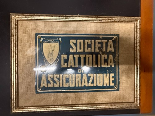 Targa antica società - targa,