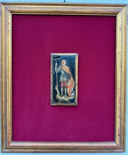 Dipinto antico tavola del - su,