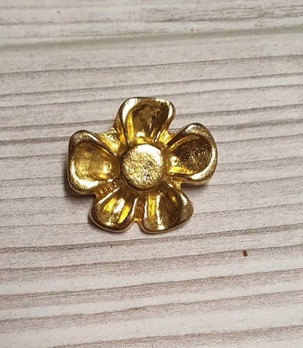 Spilla antica fiori color oro